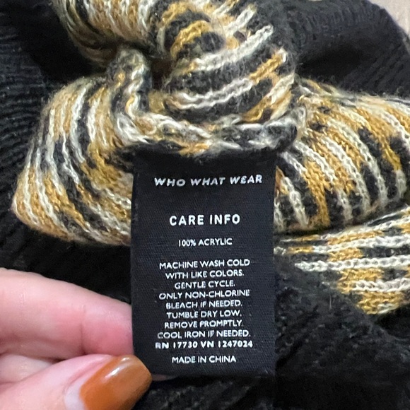 Cheetah Sweater Who What Wear Animal Print Leopard Top Shirt Pullover Fall - Picture 9 of 10